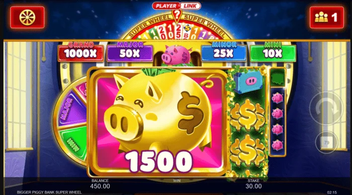 Bigger Piggy Bank Super Wheel suur võit